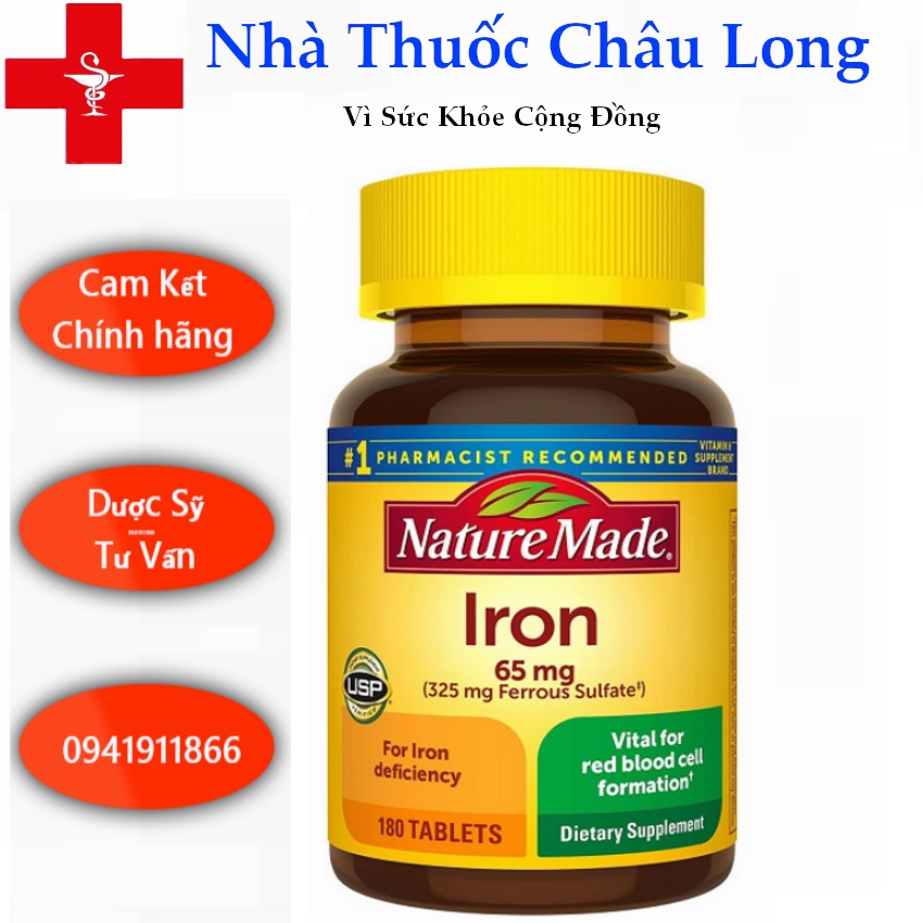 Sắt Iron Nature Made-Mỹ - Bổ sung sắt