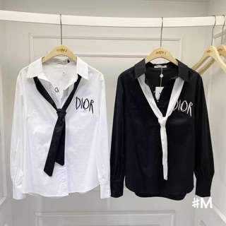 Áo sơ mi kèm cavat/ Áo sơ mi trắng  tặng kèm cavat form thụng Unisex
