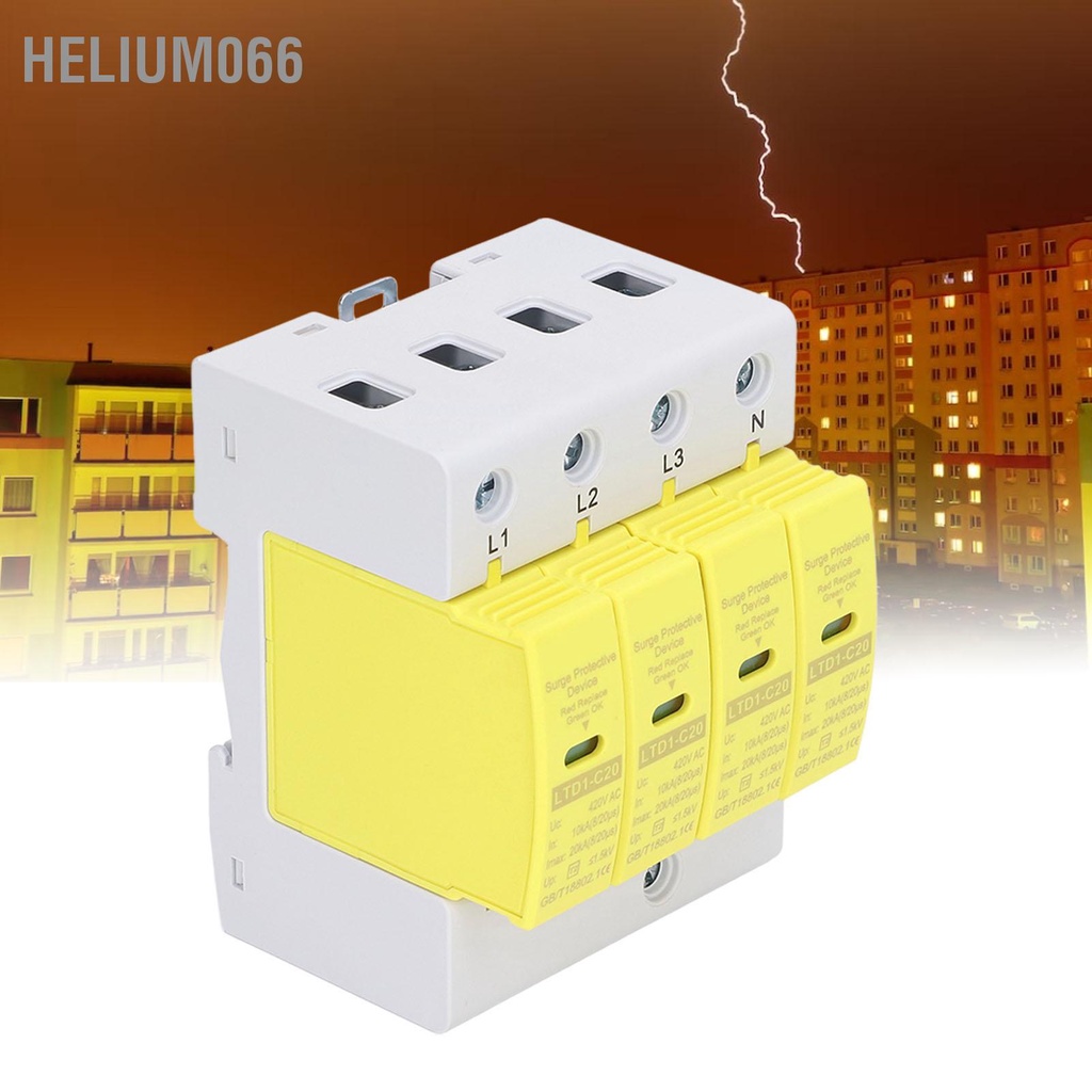 Thiết Bị Bảo Vệ Thiết Bị Gia Dụng 420V AC 4P Helium066