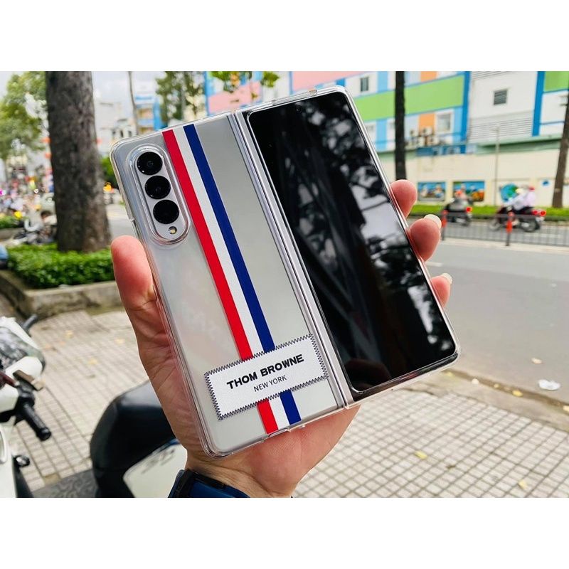Samsung Z Fold 3 / Fold 4 _ Ốp iPhone LIKGUS Thom Browne New York Viền Dẻo Lưng Cứng Siêu Bền Chính Hãng