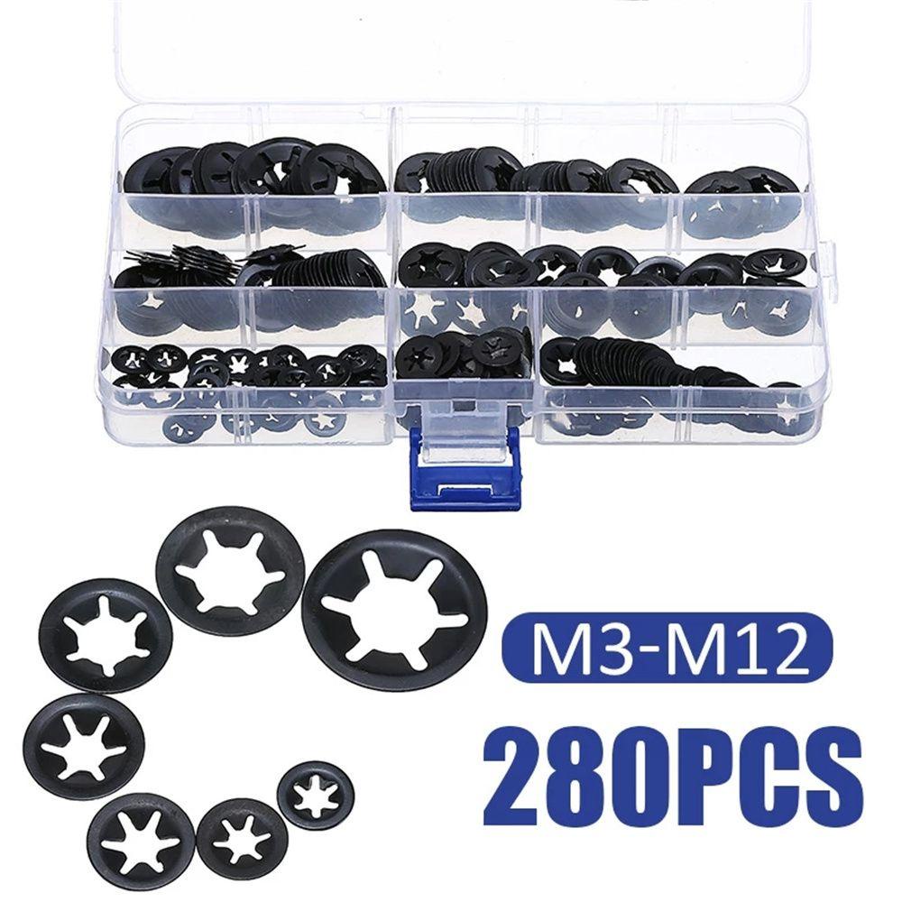 Bộ 280 Vòng Đệm Khóa Nhanh M3 M4 M5 M6 M8 M10 M12