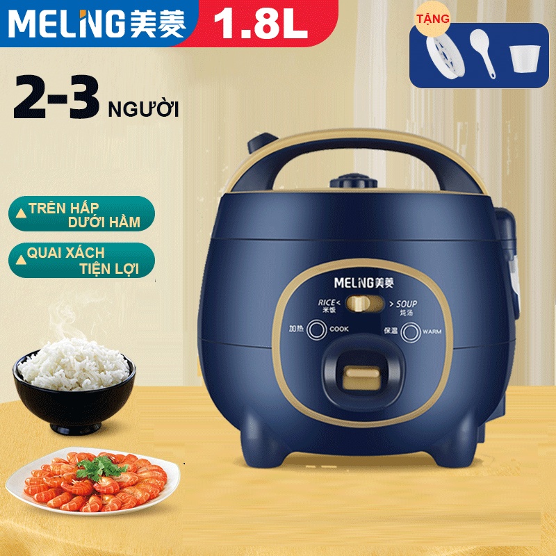Nồi cơm điện mini MEILING MD-DC1826 1.8L đa năng, Nấu cơm, Nấu cháo, Hầm xương, Luộc rau củ quả tiện lợi