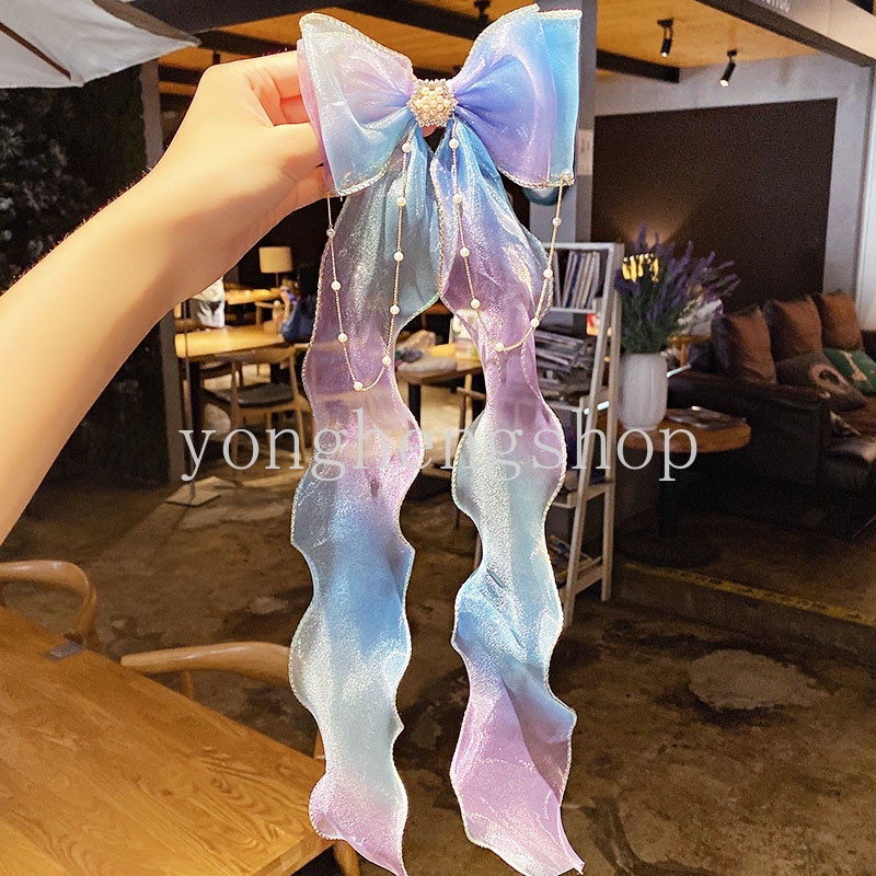 Kẹp Tóc Nơ Vải Voan Thời Trang Dành Cho Nữ