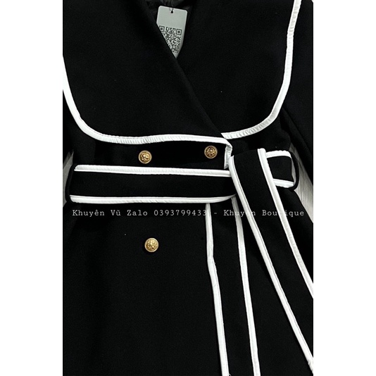 Áo Khoác Dạ Viền Trắng 2 Màu (Ảnh Thật) | BigBuy360 - bigbuy360.vn