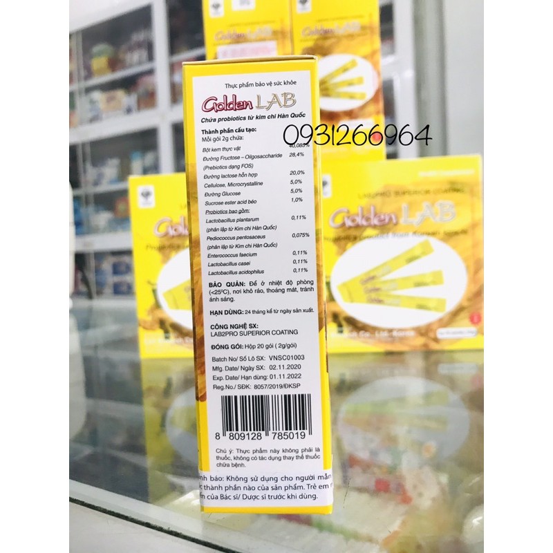 Men vi sinh Golden lab mẫu mới nhất