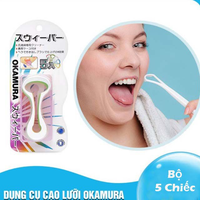 Bộ 5 Chiếc Dụng Cụ Cạo Lưỡi Nhật Bản Okamura