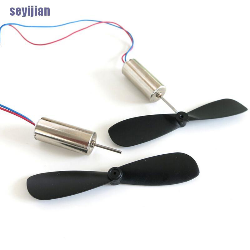 [SJ] Details about  2 PCS 3.7V 48000RPM Electric Aircraft Coreless Motor + Propeller for RC Toy  YN