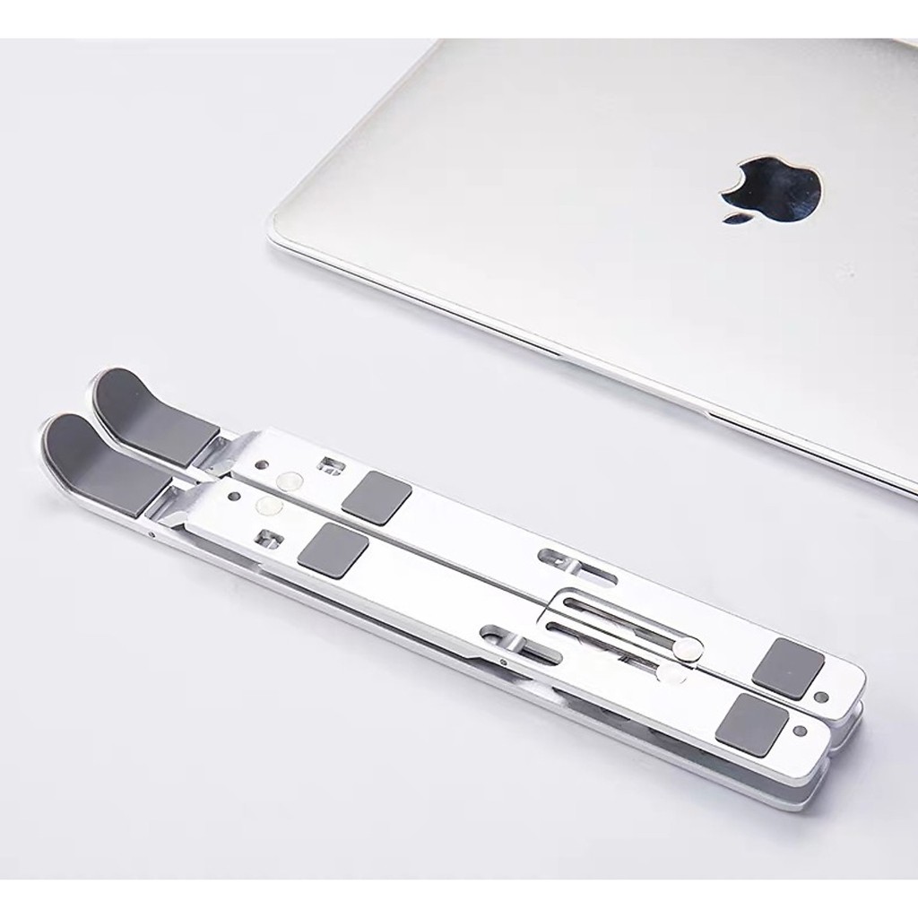 Giá đỡ máy tính xách tay hợp kim nhôm siêu bền, giá đỡ laptop, Macbook có cao su chống trượt điều chỉnh độ nghiên