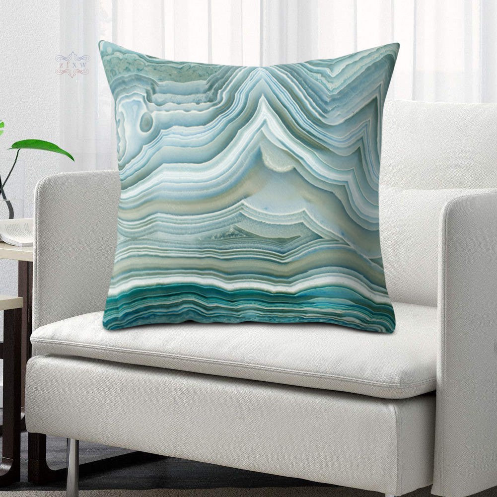 VN Áo Gối Khổ Vuông 45x45cm In Họa Tiết Đá Cẩm Thạch Trang Nhã