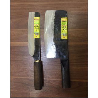 Bộ hai dao nhà bếp làm từ nhíp xe ô tô 100%