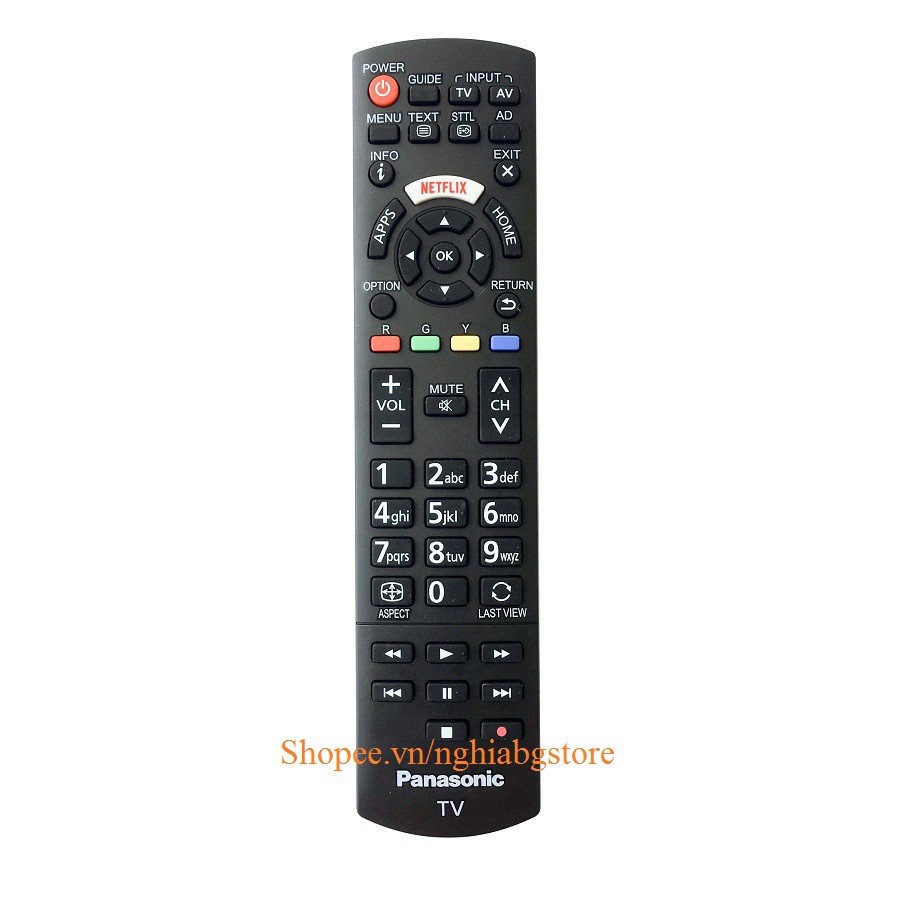 Remote Điều Khiển TV Thông Minh, Smart TV Panasonic RC1008T (Kèm Pin AAA Maxell)