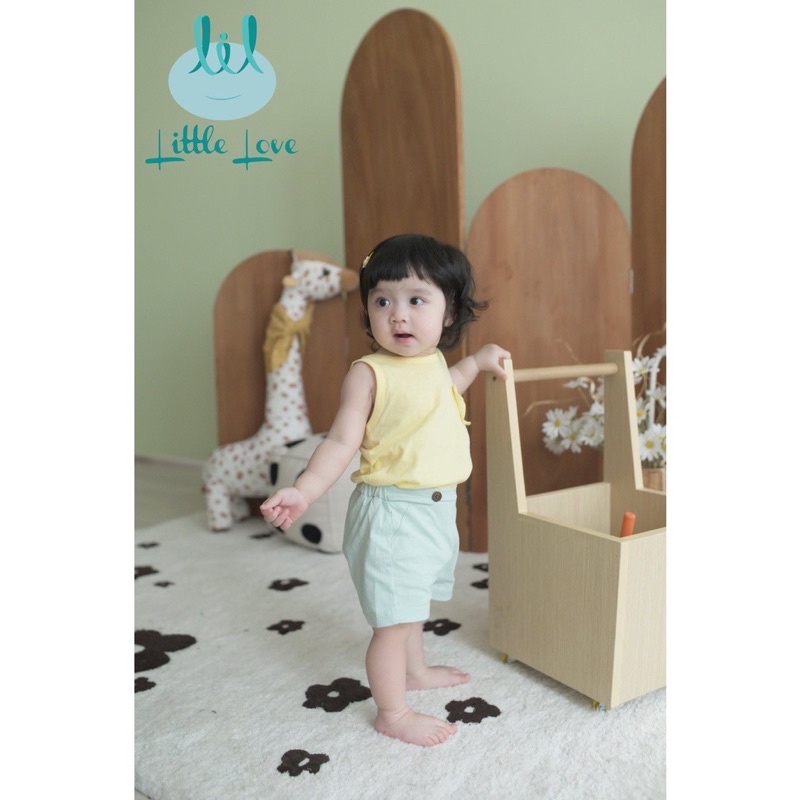 [CHÍNH HÃNG] Set 2 áo ba lỗ Bé trai/ gái trẻ em Little Love(9m-4y)