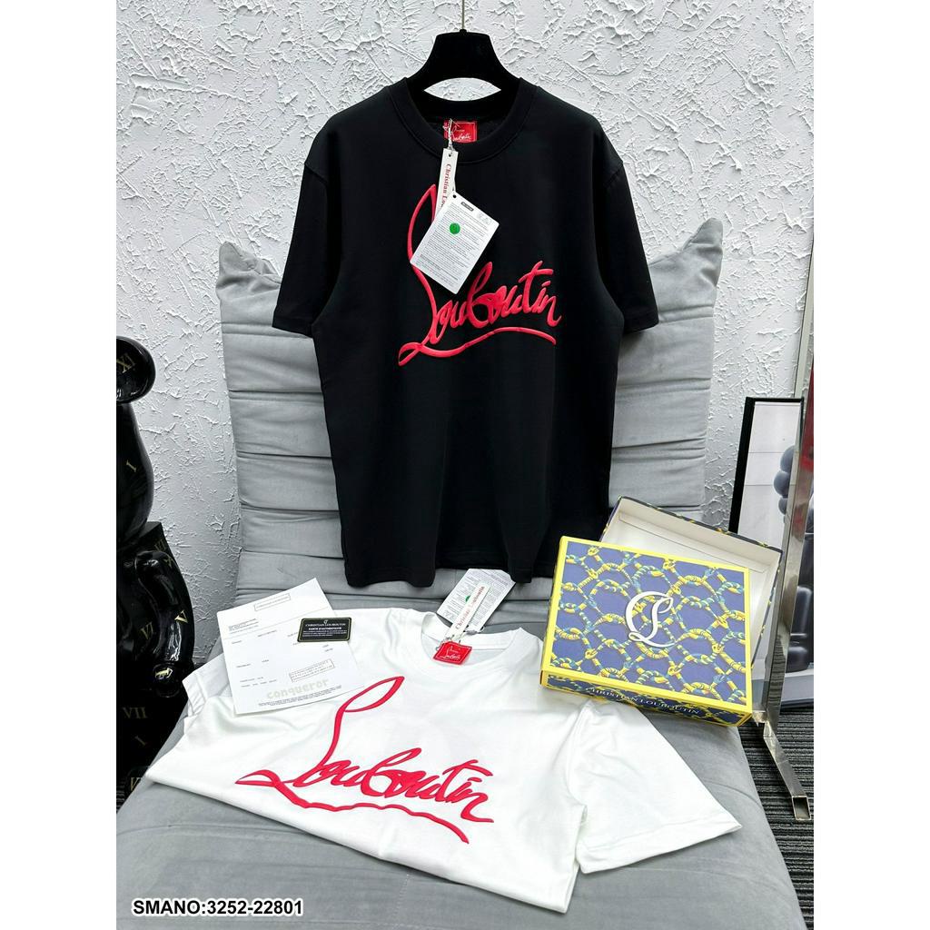 Áo Phông LC Trơn ❤ Áo Thun Tay Lỡ Logo In Chìm Chất Cotton Dày Dặn