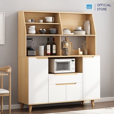 [Giao lắp tại TP.HCM] Tủ Gỗ Để Đồ Nhà Bếp Với Nhiều Ngăn Kệ Đa Năng, Hiện Đại Thương Hiệu SIB Decor KG23