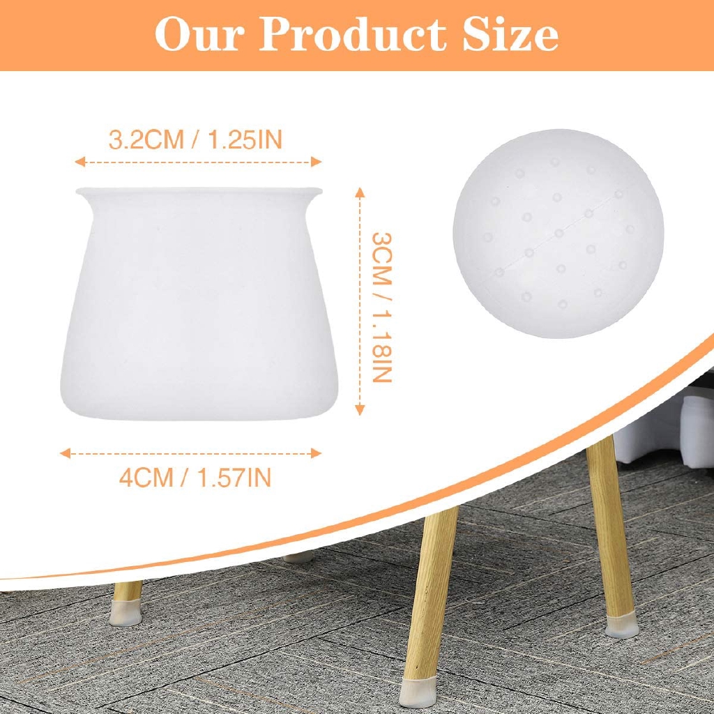 4 Miếng Lót Chân Bàn Ghế Bằng Silicon