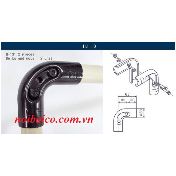 Khớp nối kim loại, Khớp nối HJ. Khớp nối ống tròn phi 27, 28