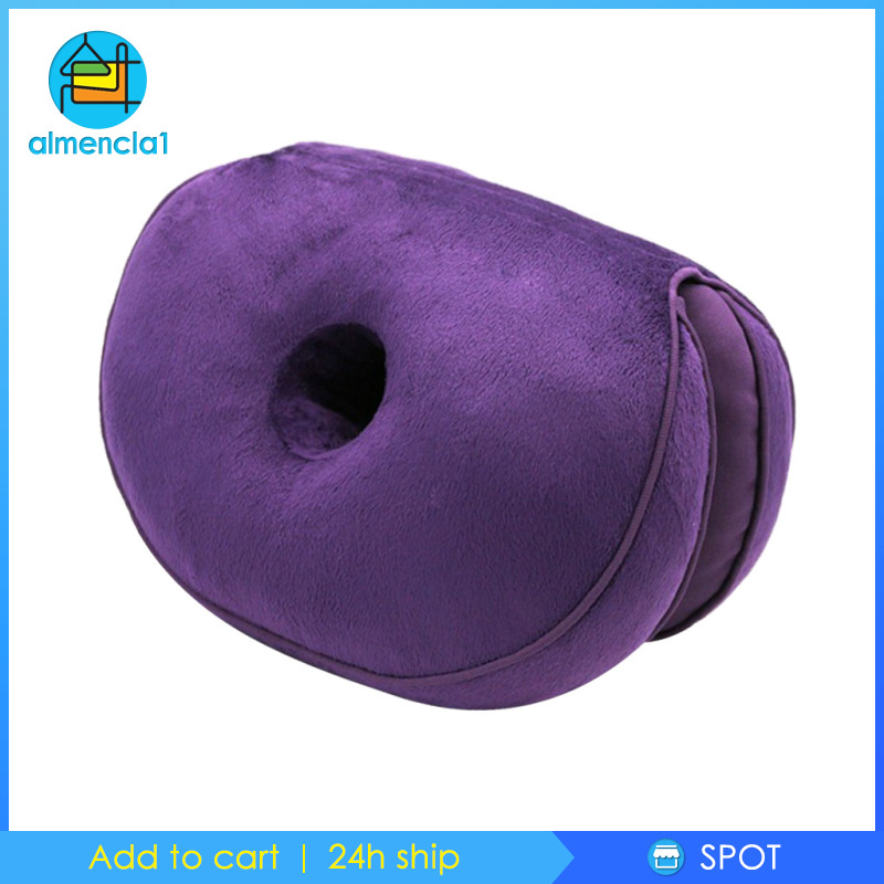 [ALMENCLA1]Memory Foam Donut Cushion Seat Support Office Chair Travel Pillow Rose Red