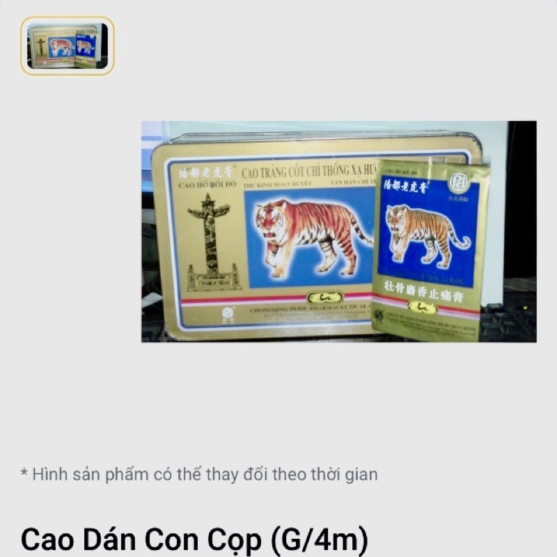 Miếng Dán Con Cọp - Gói 4 miếng dán