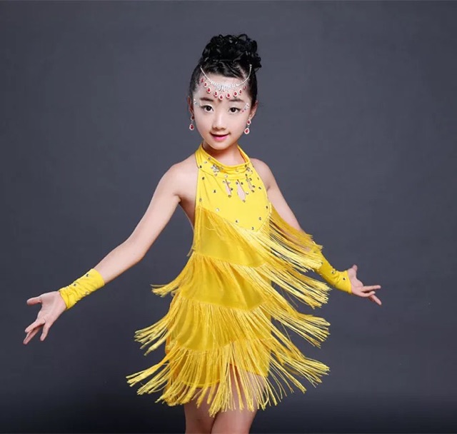 Đầm khiêu vũ trẻ em cổ yếm 3cm