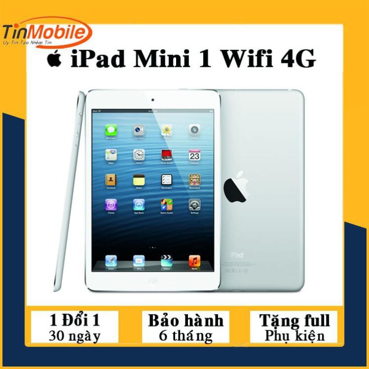 Máy Tính Bảng iPad Mini - 64Gb/ 32Gb/ 16Gb (Wifi + 4G) - Zin Đẹp 99% - Đầy đủ phụ kiện linhcu