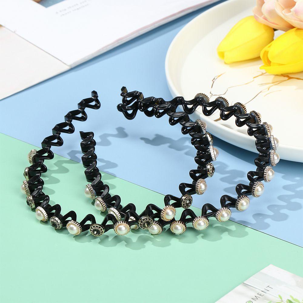 PINEVN Kẹp Tóc Mái Đôi Tạo Kiểu Gợn Sóng Đính Đá Dùng Làm Quà Tặng Cho Bạn Gái