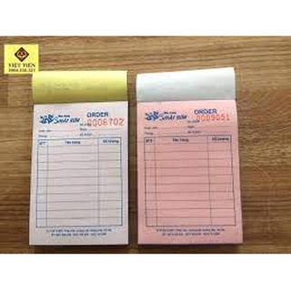 (COMBO)10 cuốn oder in sẵn 2 liên (50 liên/ cuốn)