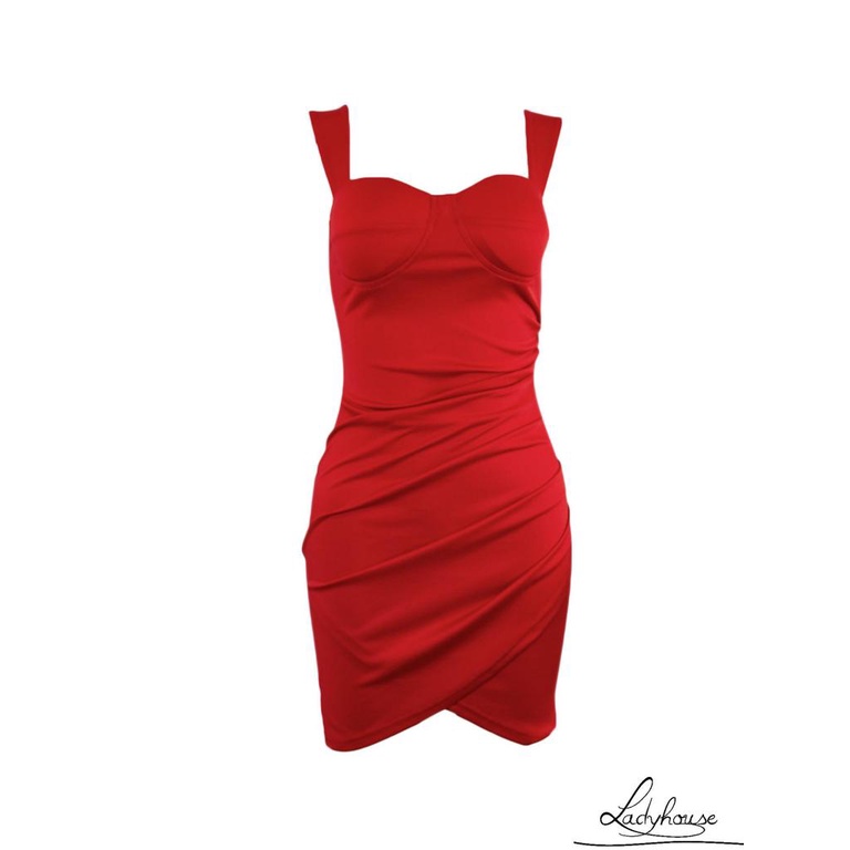 Đầm Ngắn Ôm Hông Không Tay Hở Lưng Màu Trơn Cho Nữ