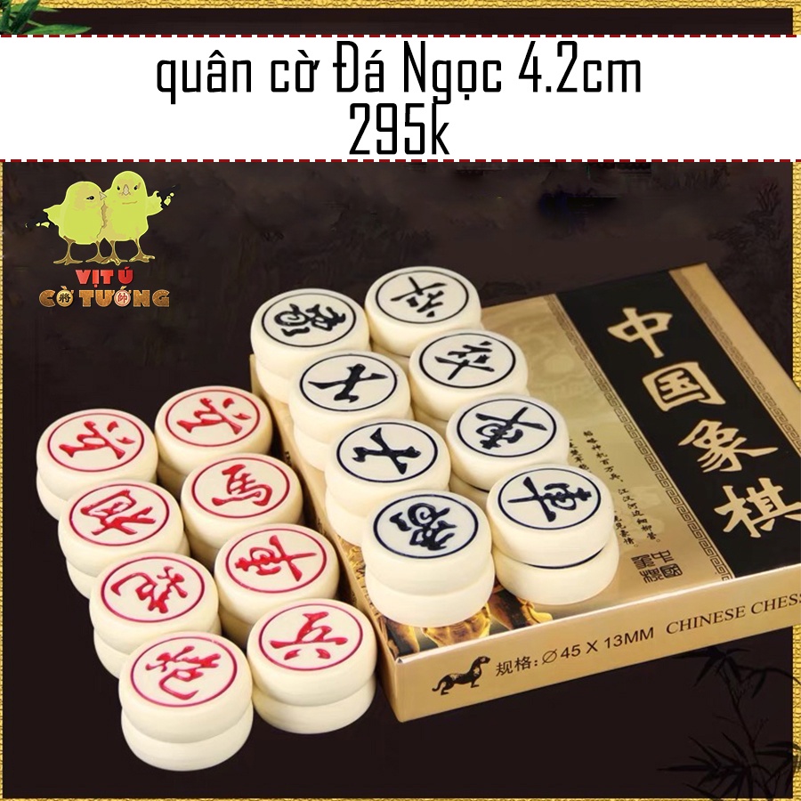 Bộ cờ tướng đá ngọc cao cấp pha nhựa melamine cao cấp, kích thước siêu chuẩn 4.2cm - * Tặng kèm bàn 