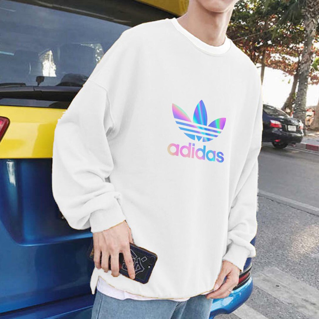 Áo Sweater Dài Tay Nam Nữ Adidas Phản Quang