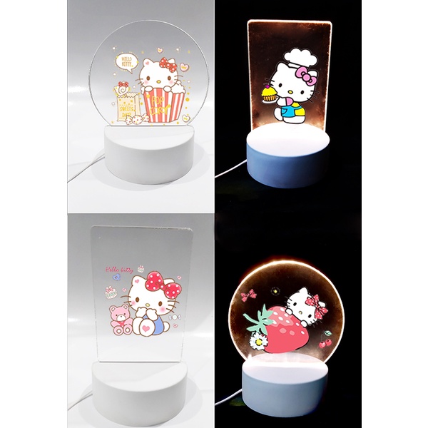 Đèn Led 3D mèo kitty DLI43 Đèn Ngủ 3D Sáng Tạo cute dễ thương