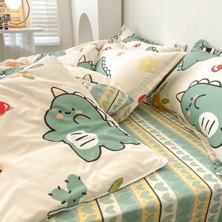 BỘ CHĂN GA POLY KHỦNG LONG CÀ CHUA hot hit (4món)