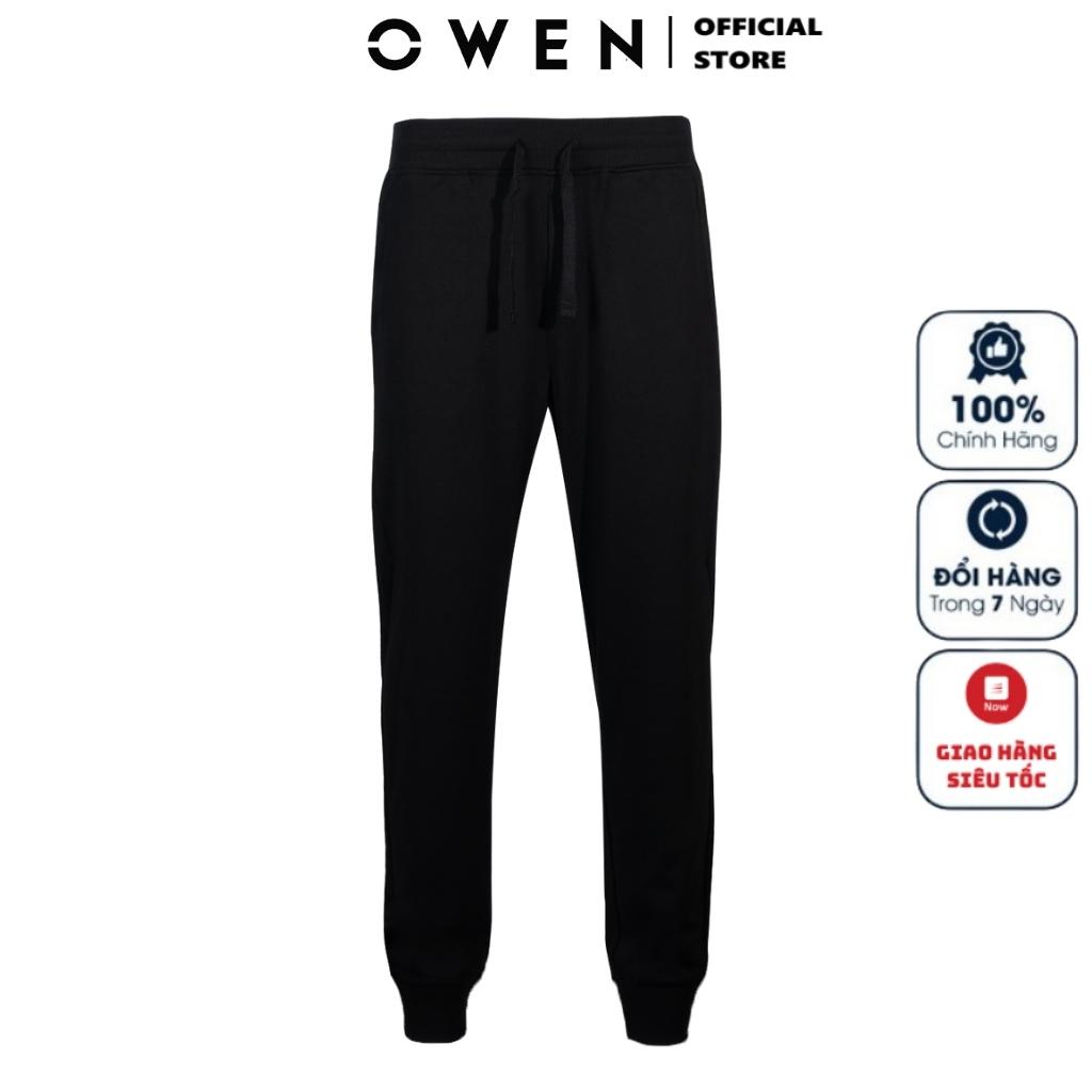 Quần Jogger Thun Dài Thu Đông Thể Thao Nam OWEN JG23294 Dáng Regular Fit Suông Nhẹ Cạp Chun Bo Gấu Vải Visco Cao Cấp