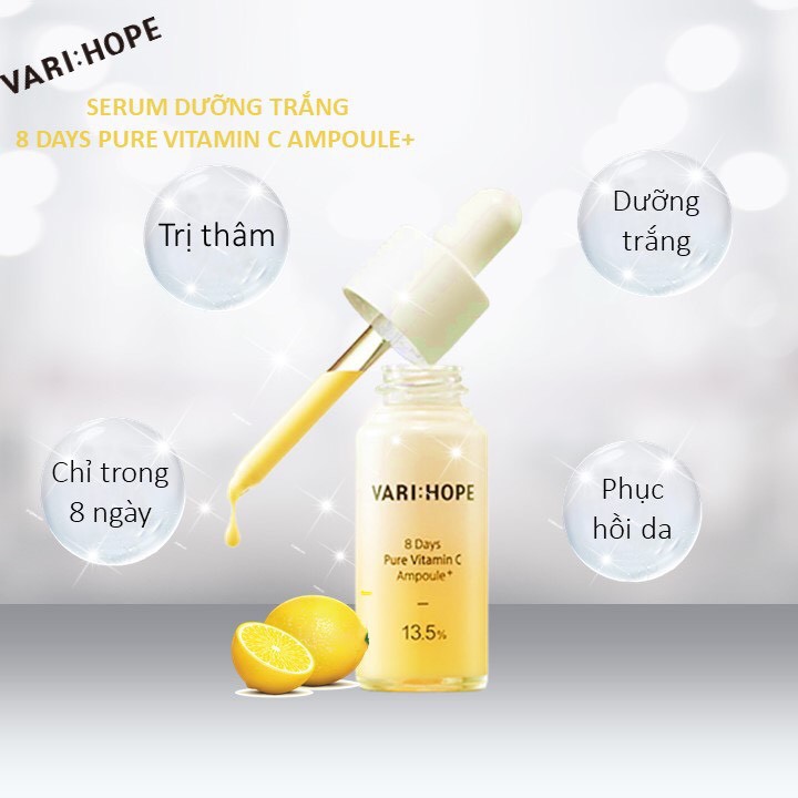 (ĐẠI LÝ CHÍNH HÃNG )-( MẪU MỚI NHẤT) SERUM Varihope 8 Days Pure Vitamin C Ampoule - Tinh chất Vitamin C | BigBuy360 - bigbuy360.vn