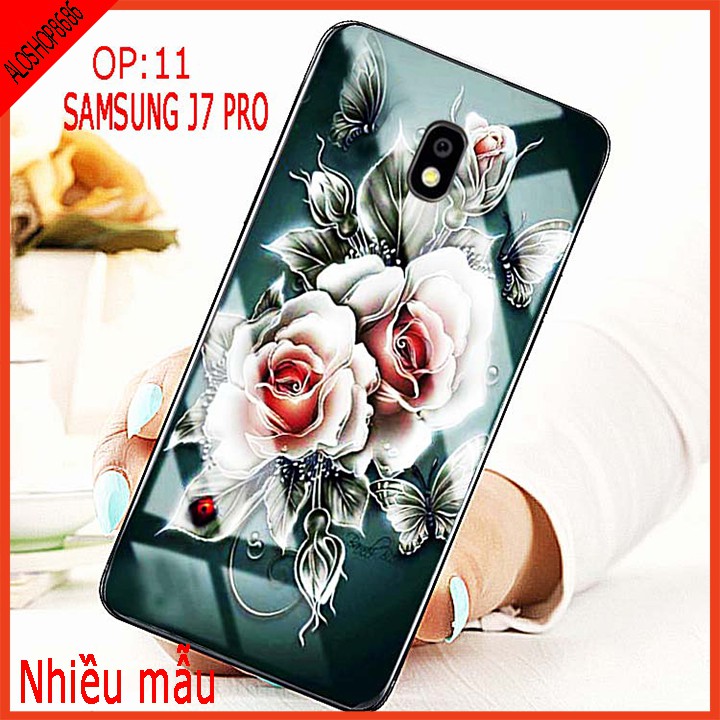 ỐP lưng KÍNH 3D SAMSUNG J7 PRO, ỐP lưng thế hệ mới siêu sang,  ALOSHOP8686