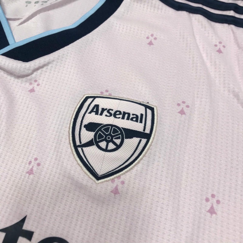 Bộ Quần Áo Đá Banh Arsenal Màu Hồng Vải Gai Thái Cao Cấp - Đồ Đá Bóng Nữ pp Bởi Be Happy Sport