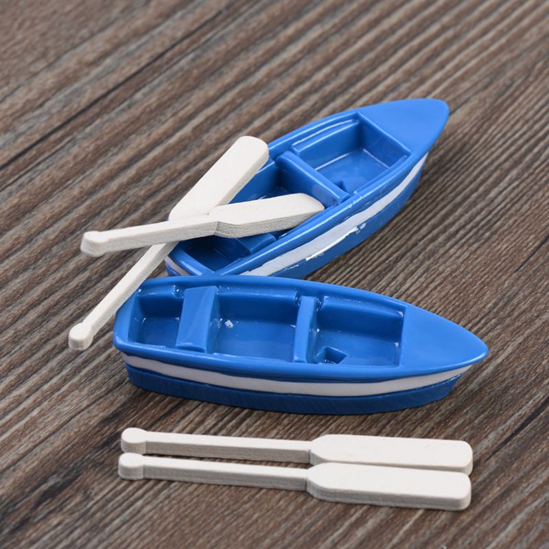 Set 6 Mô Hình Thuyền Gỗ Trang Trí Sân Vườn