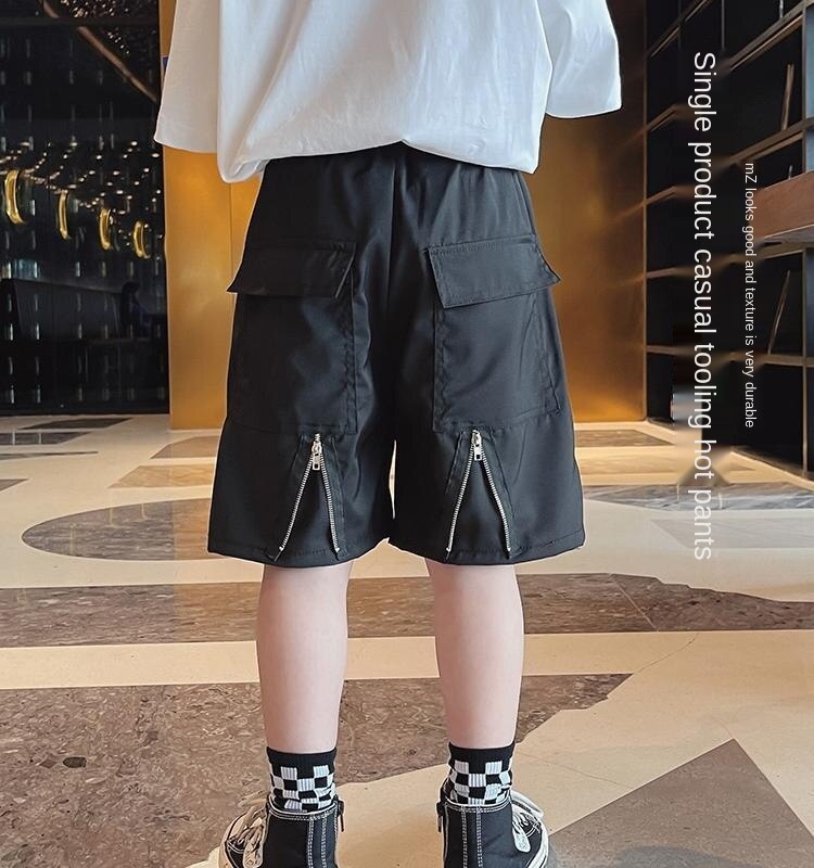 Quần Ngắn Lưng Thun Thời Trang Cho Bé Trai 5-14 Tuổi