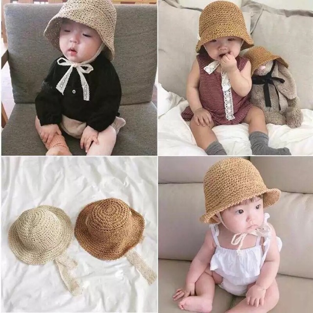 Mũ cói cho bé