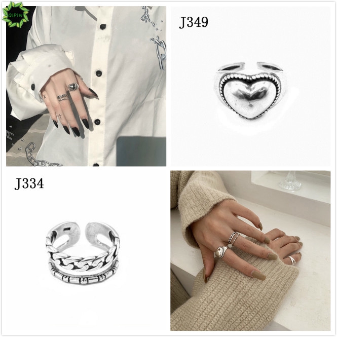 Nhẫn Hình Trái Tim Đính Đá Có Thể Điều Chỉnh Kích Cỡ Cho Nữ