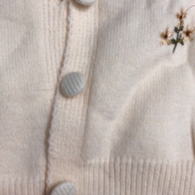 Cardigan dáng ngắn thêu hoa