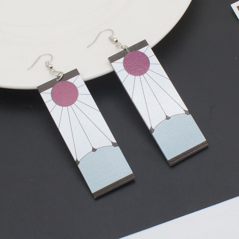 Khuyên Tai Acrylic Họa Tiết Hoạt Hình Ghost Destramen Độc Đáo