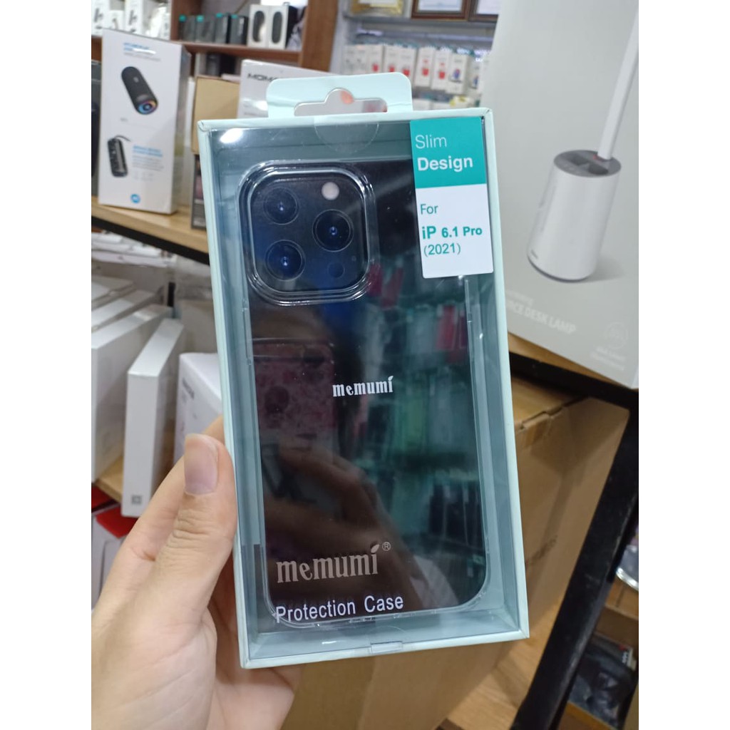 Ốp lưng Nhựa cứng trong suốt iPhone 13/13 Pro/13 Pro Max chính hãng Memumi Chống ố màu