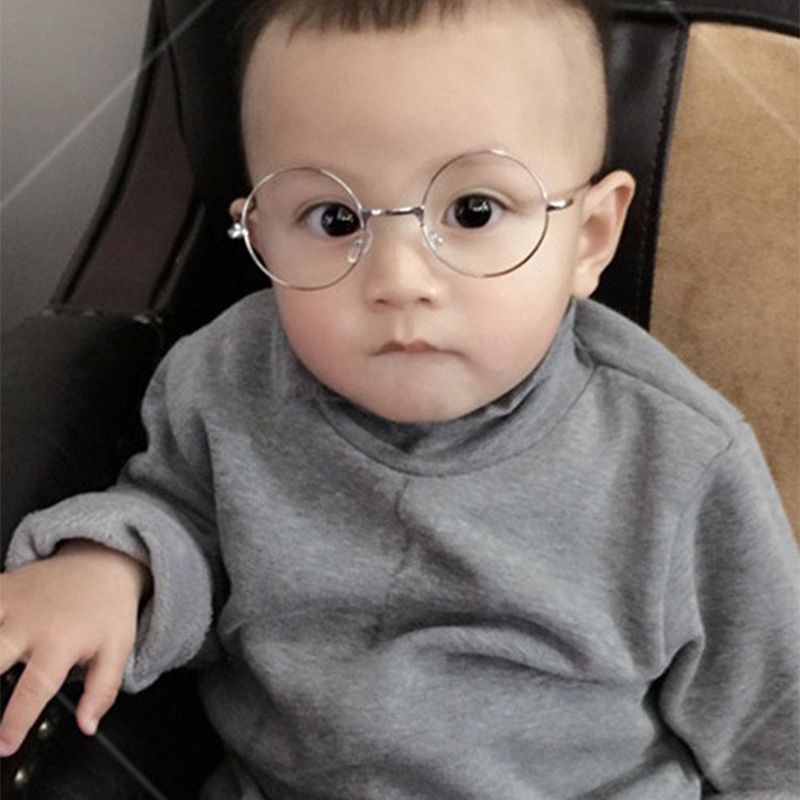 Mắt Kính Gọng Kim Loại Tròn Phong Cách Vintage Cho Bé Kính mát gọng kim loại phong cách vintage