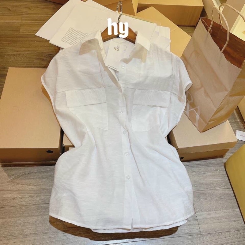 Áo sơ mi Gu tay hến form to