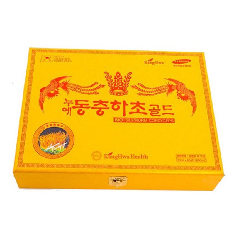 [ Chính Hãng ] Nước Đông Trùng Hạ Thảo Kanghwa Hàn Quốc, Hộp Gỗ Vàng 60 Gói * 30ml, Giúp Bồi Bổ Nâng Cao Sức Khỏe