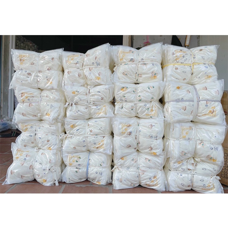 Bộ đồ dài tay thu đông cho bé trai, bé gái sơ sinh cúc giữa vải nỉ cotton cao cấp _ B62
