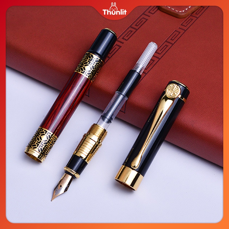 Bút máy viết thư pháp Thunlit ngòi 0.5mm vỏ kim loại sáng tạo dùng để làm quà tặng học sinh và nhân viên văn phòng