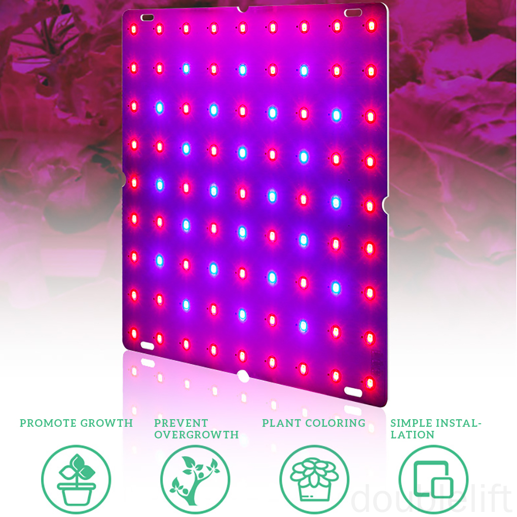 LED Grow Light Red Blue Spectrum Growing Lamp Plants Panel Lighting for Indoor Seedling US Plug doublelift store