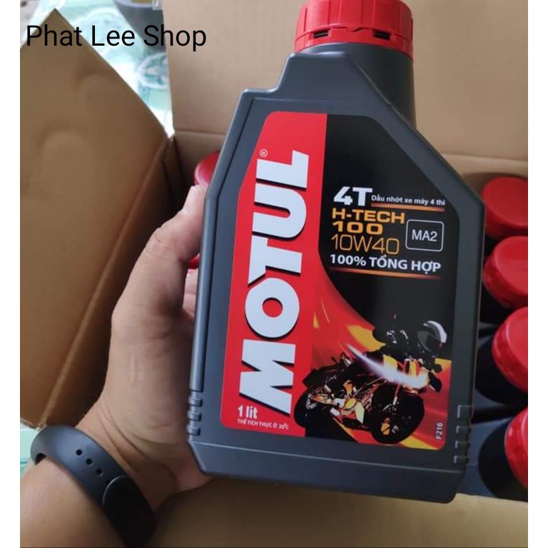 Dầu Nhớt xe máy Motul H-Tech 100 4T 10W40 1 Lít + Lọc nhớt Yamaha