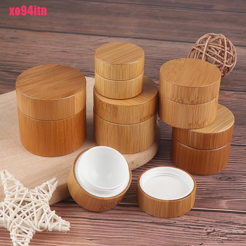 Lọ Đựng Kem / Mặt Nạ Chăm Sóc Móng Bằng Tre